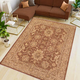 handmade Traditional Kafkaz Brown Tan Hand Knotted RECTANGLE 100% WOOL area rug 8 x 10